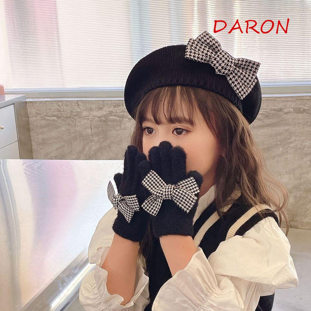 Mũ Nồi Dệt Kim Dày Dặn Giữ Ấm Mùa Đông Phong Cách Hàn Quốc Cho Bé Gái