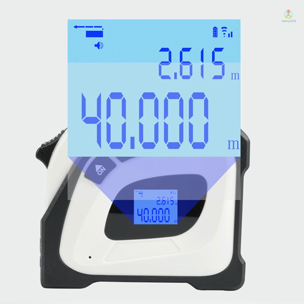 Thước Dây Laser Đo Khoảng Cách 2 Trong 1 5m Có Màn Hình LCD