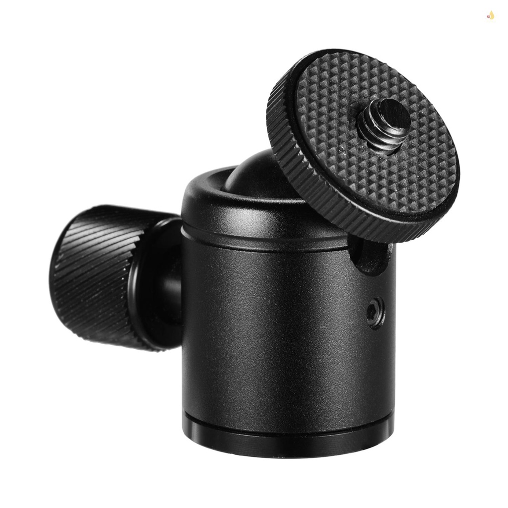 Đầu Chuyển Đổi Gậy Ba Chân Mini Bằng Hợp Kim Nhôm Với Ốc Vít 1 / 4 Inch Và Lỗ Vít 3 / 8 Inch Màu Đen Cho Điện Thoại / Máy Ảnh