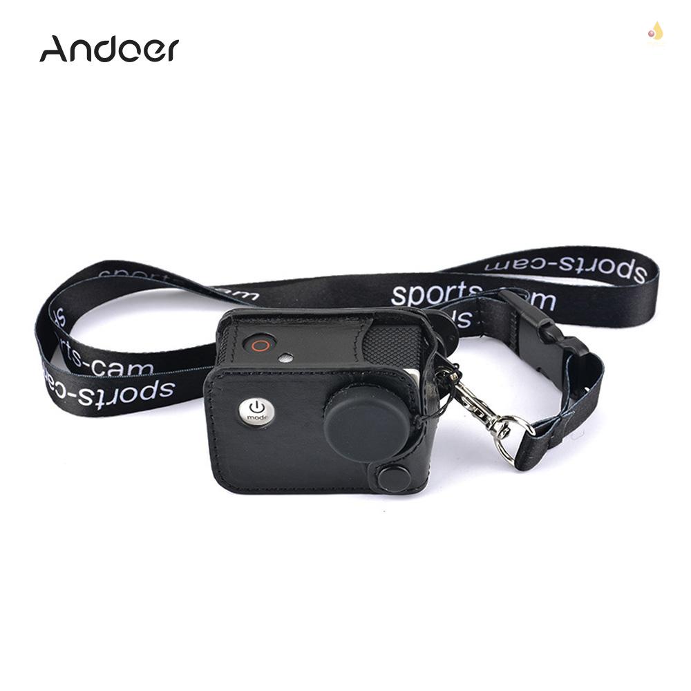 Túi Đựng Máy Ảnh Thể Thao Andoer Đa Năng Có Kẹp Và Dây Đeo Cổ Cho SJCAM SJ4000 SJ5000 Hoặc Cùng Kích Cỡ