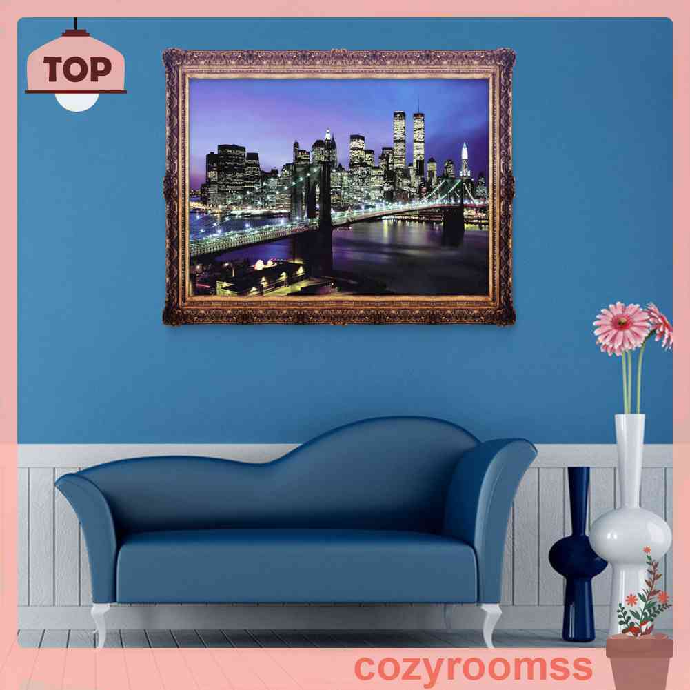 Tranh Thành Phố Đêm Kim Cương 5D