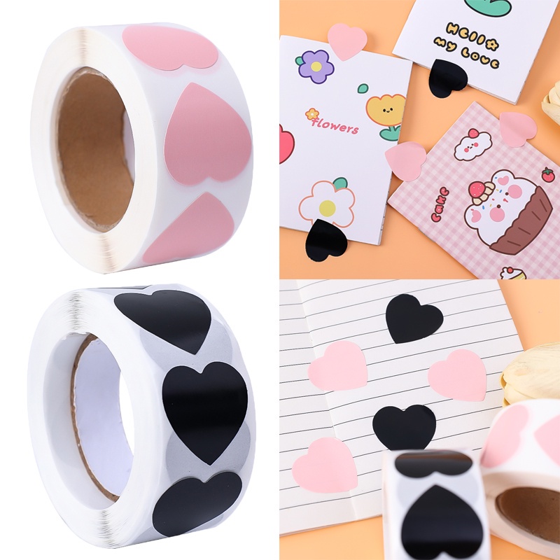 Bộ 500 Miếng Dán Màu Hồng Dễ Thương Đa Năng Chống Thấm Nước Dùng Trang Trí Sổ Tay