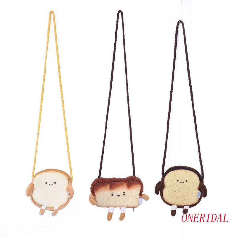 Túi Đeo Chéo Mini Hình Bánh Mì Nướng Bằng Lông Nhung Có Dây Đeo ONERI Mes