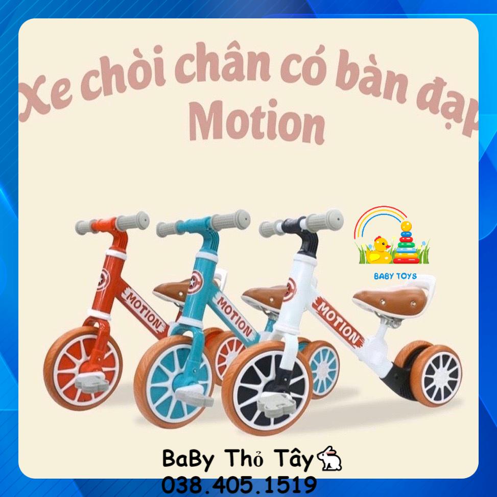 Xe chòi chân, thăng bằng đa năng cho bé có bàn đạp 2 in 1 yên bằng da BABY TOYS THỎ TÂY