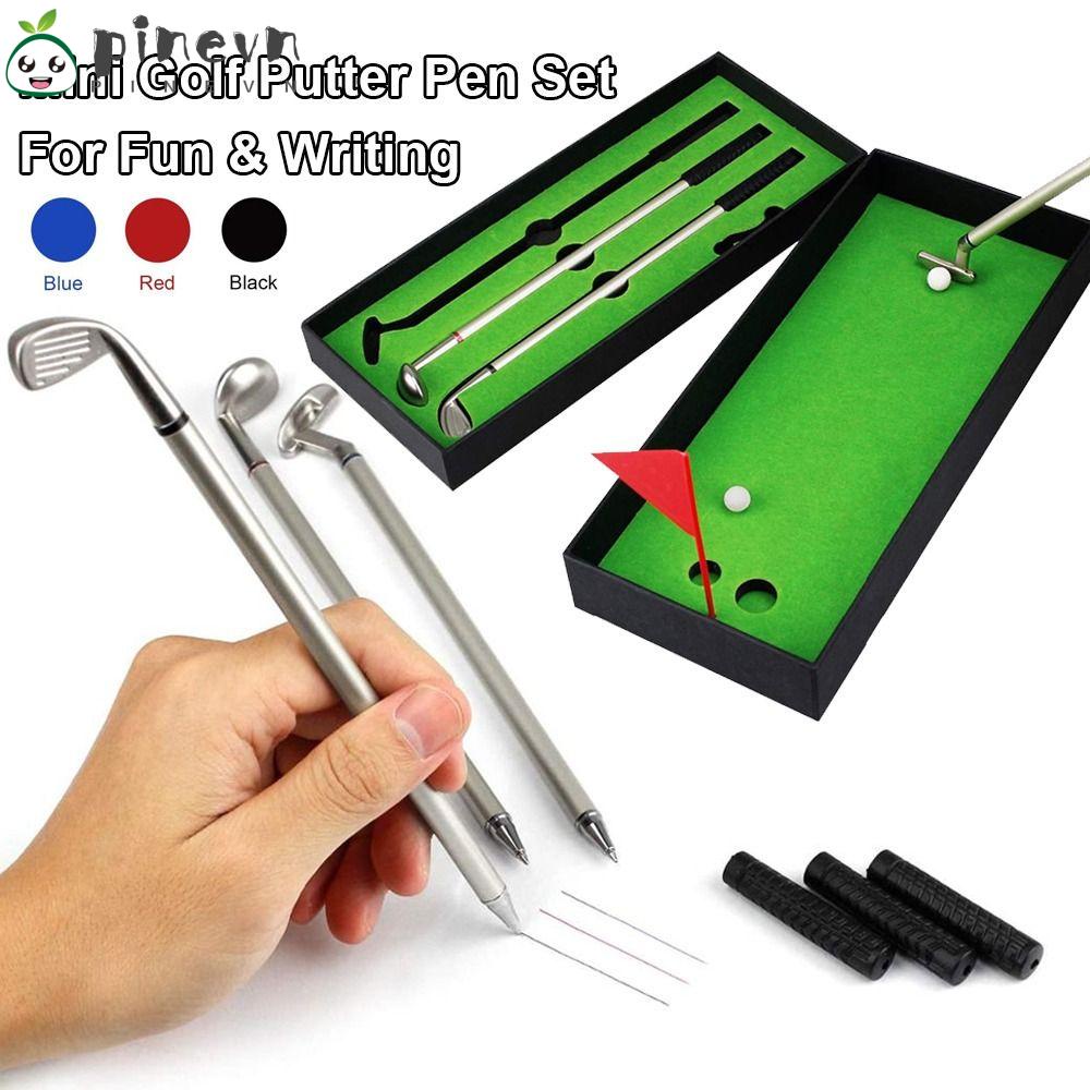 Set 3 Bút Mực Đen / Đỏ / Xanh Hình Gậy Đánh Golf