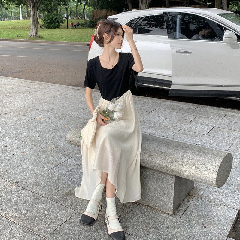 COZOK Đầm Ngắn Tay Ôm Eo Thời Trang Dành Cho Nữ