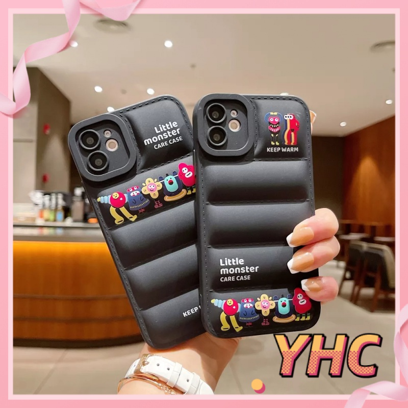 Ốp lưng iphone Vỏ mềm áo khoác lông vũ mới của quái vật hoạt hình được áp dụng Cho iPhone 6 / 6S / S6 / 6splus / 7 / 7plus / 8 / 8plus / X / xr / xs / 11 / 12 / 13 / Pro / max / Plus / Promax-羽绒服新款3