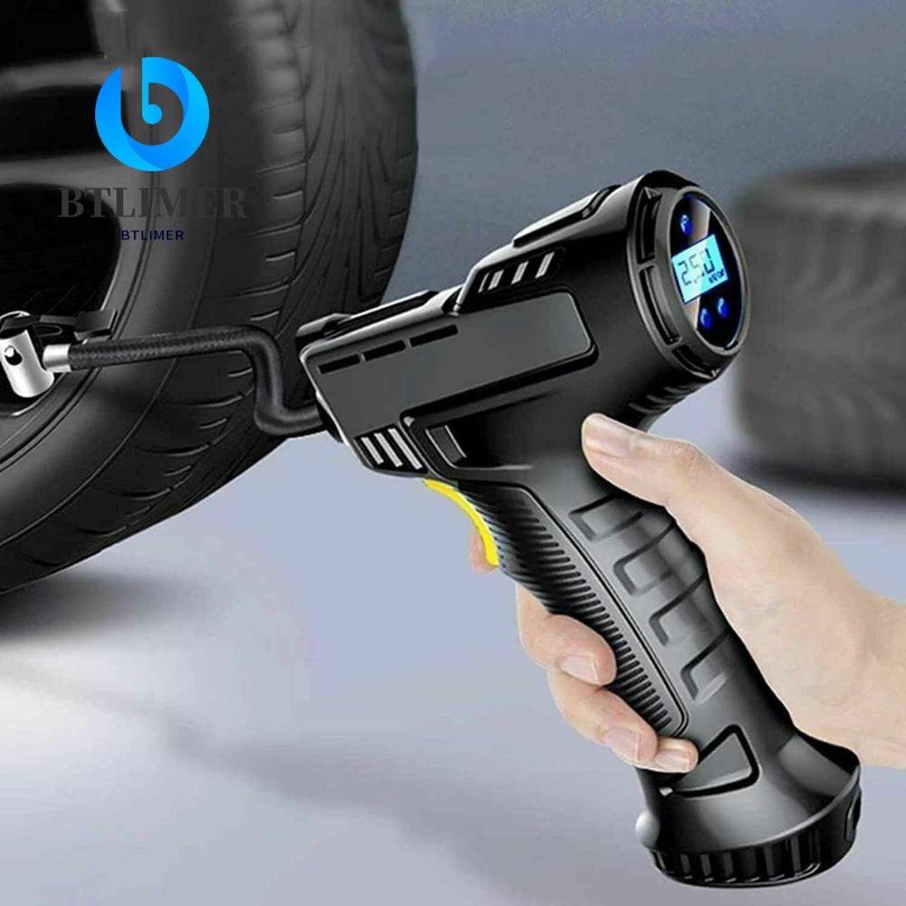 Máy Nén Khí BTLIMER Có Đèn LED Kỹ Thuật Số Tự Động Cho Lốp Xe Hơi