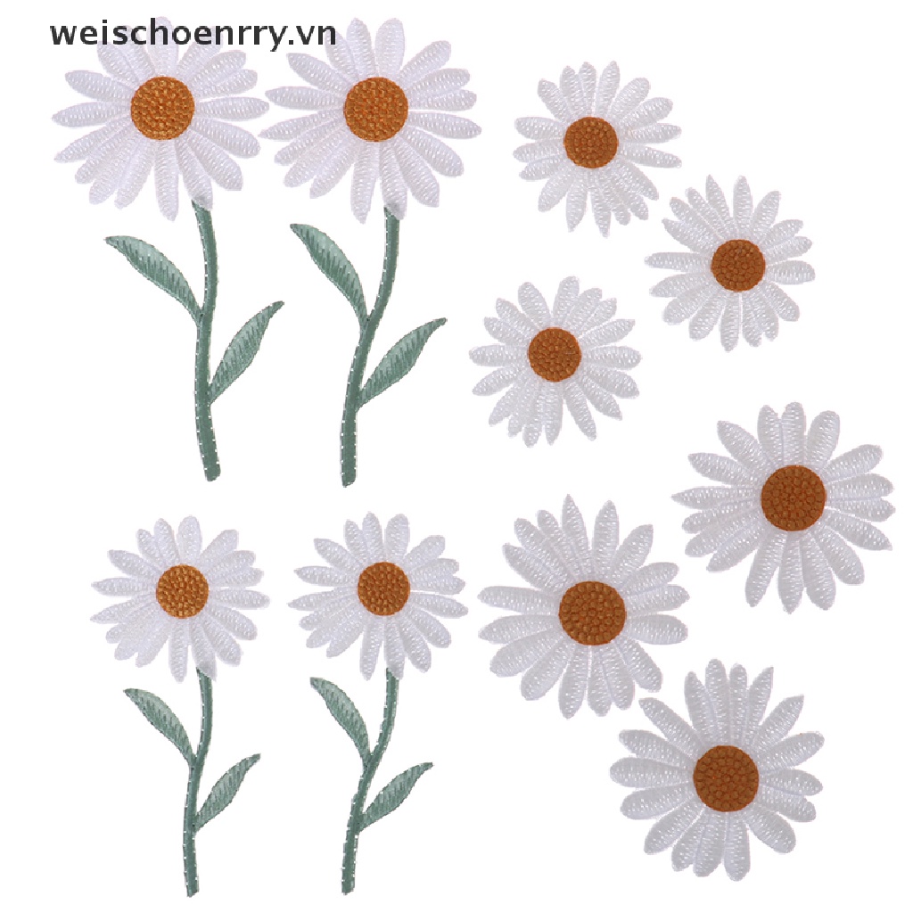 Sticker Ủi Thêu Hình Hoa Cúc Trên / Ủi Diy