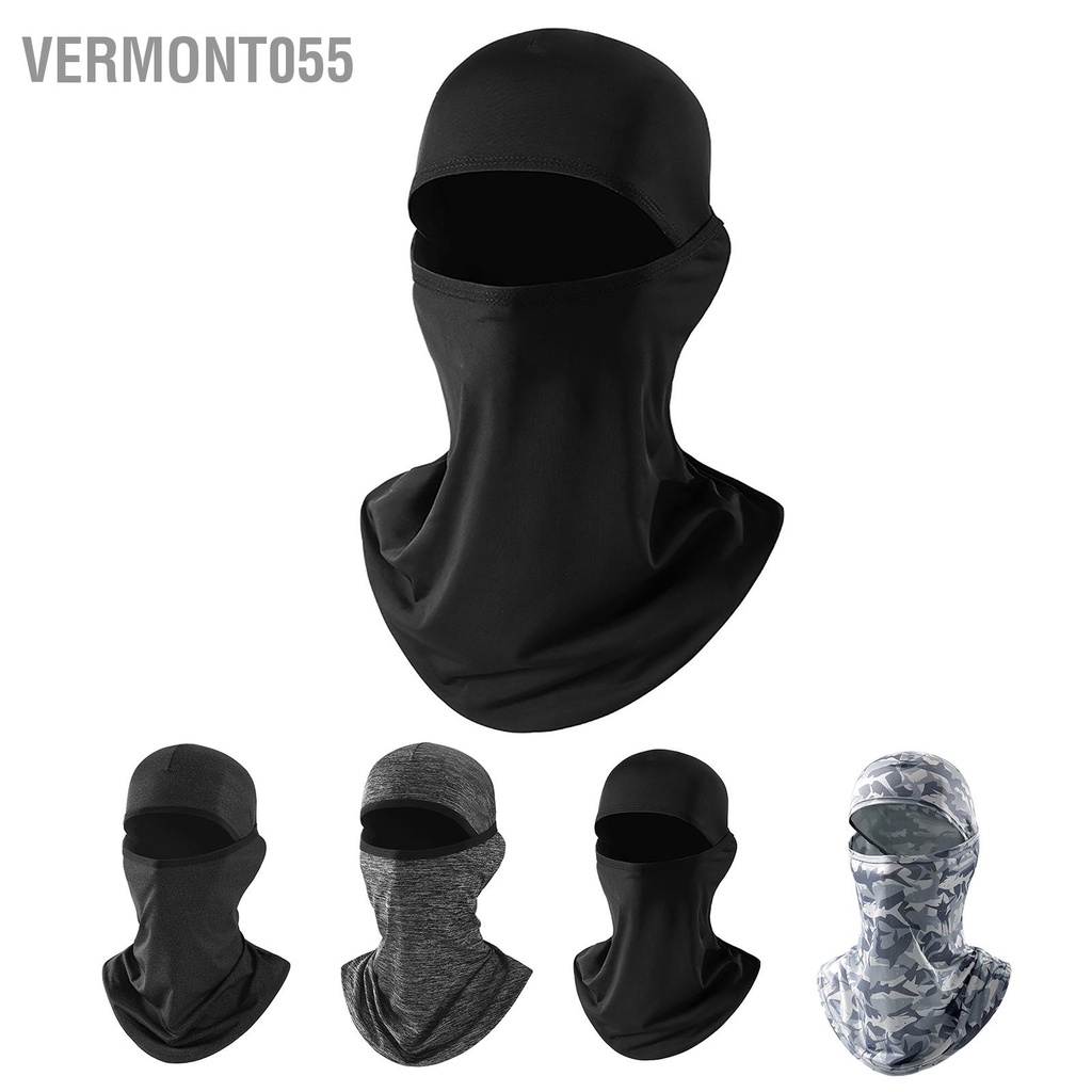 Vermont055 Kem Chống Nắng Mũ Trùm Đầu Sợi Viscose Đàn Hồi Đi Xe Máy Tia UV Cho Nam Nữ