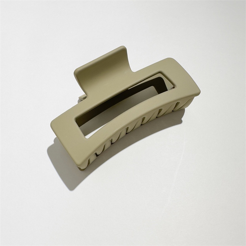 Kẹp Tóc Cao Su Hình Vuông Cỡ Lớn 13cm Sơn Màu Đơn Giản Cho Nữ