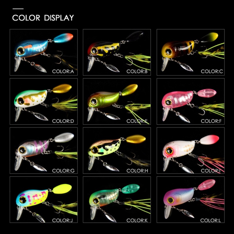 Mồi Câu Cá Giả Mini 4 + 2cm 8g Mắt 3D Bằng Kim Loại Cứng