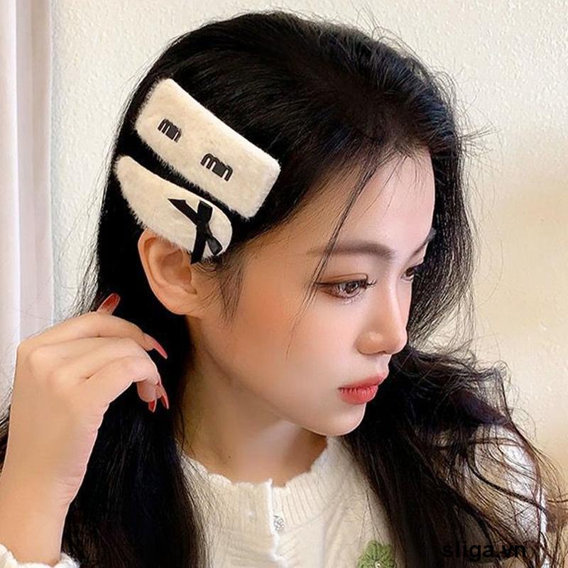 💌Bộ Kẹp Tóc Lông Nhung Đính Nơ Thời Trang Cao Cấp Cho Nữ