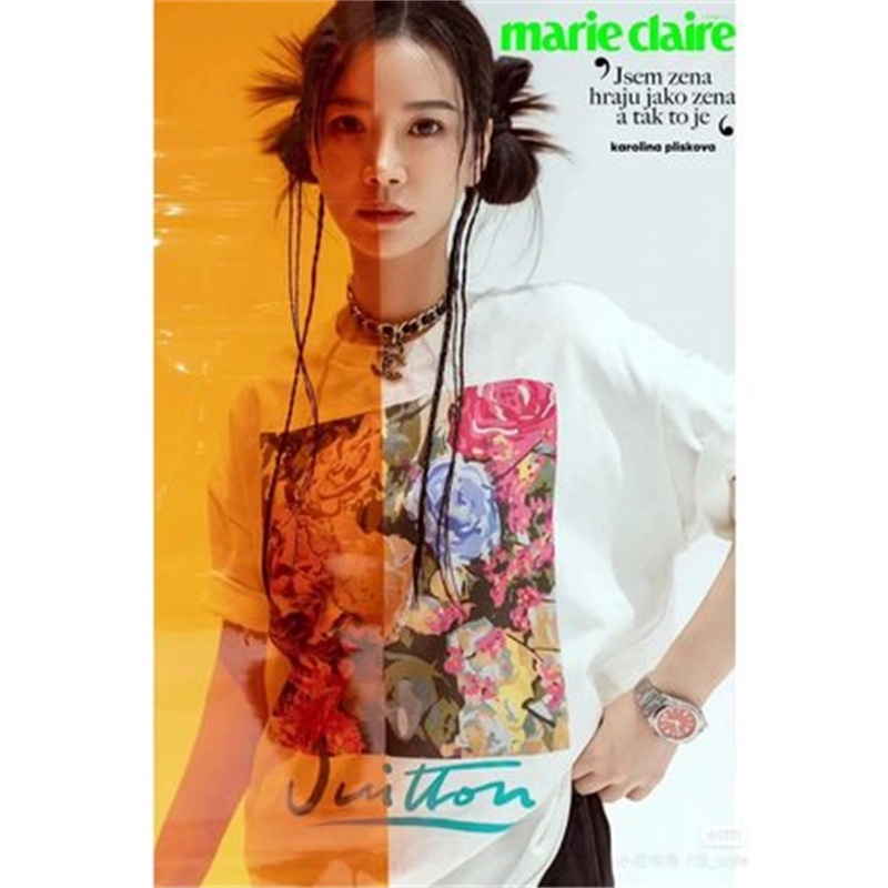 Áo Thun Tay Ngắn Họa Tiết Hoa Thời Trang L 88V Cho Nam Và Nữ