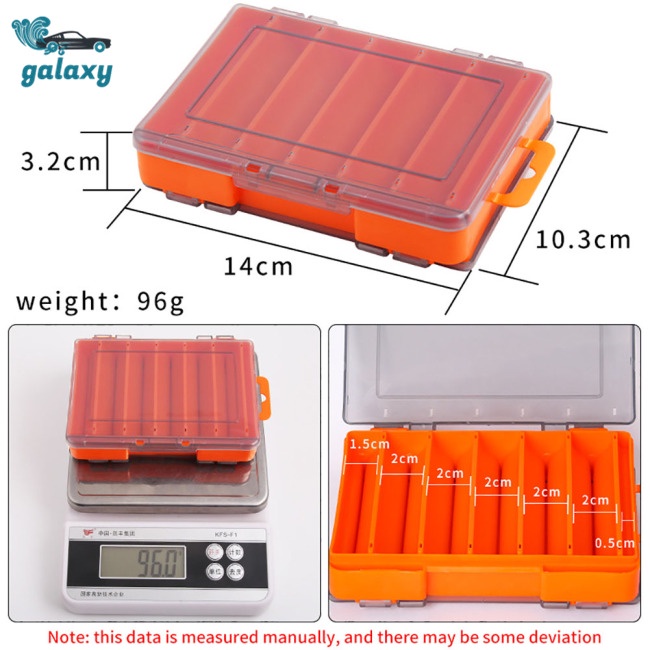 Galaxy Hộp Đựng Mồi Câu Cá 12 Ngăn Hình Chữ U Đa Năng