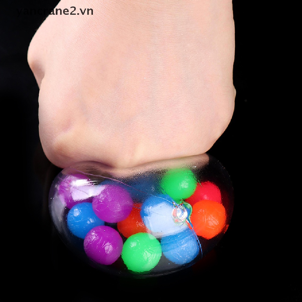 1 Đồ Chơi Banh Bóp Giảm Căng Thẳng Đính Hạt DNA Nhiều Màu Sắc yancrane2.vn YAN2