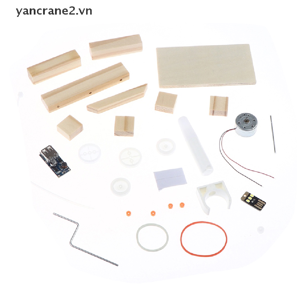 Đồ Chơi Mô Hình Máy Phát Điện Bằng Gỗ Giáo Dục Khoa Học DIY yancrane2.vn Cho Bé {YAN2}