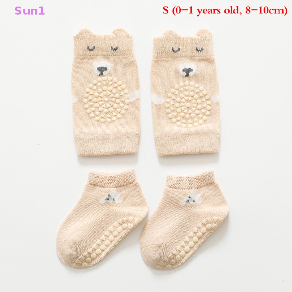 Set 1 Đôi Vớ Đệm Bảo Vệ Đầu Gối Chống Trượt An Toàn Cho Bé Tập Bò