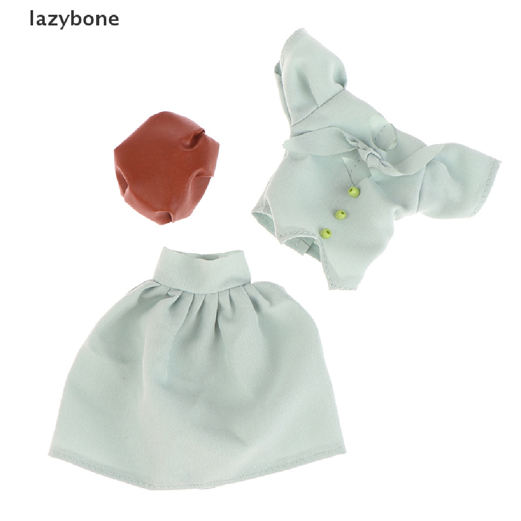 Bộ Trang Phục 3 Món Gồm Áo + Chân Váy + Nón Cho Búp Bê ​Phụ Kiện Cho Búp Bê 30cm Chất Lượng Cao