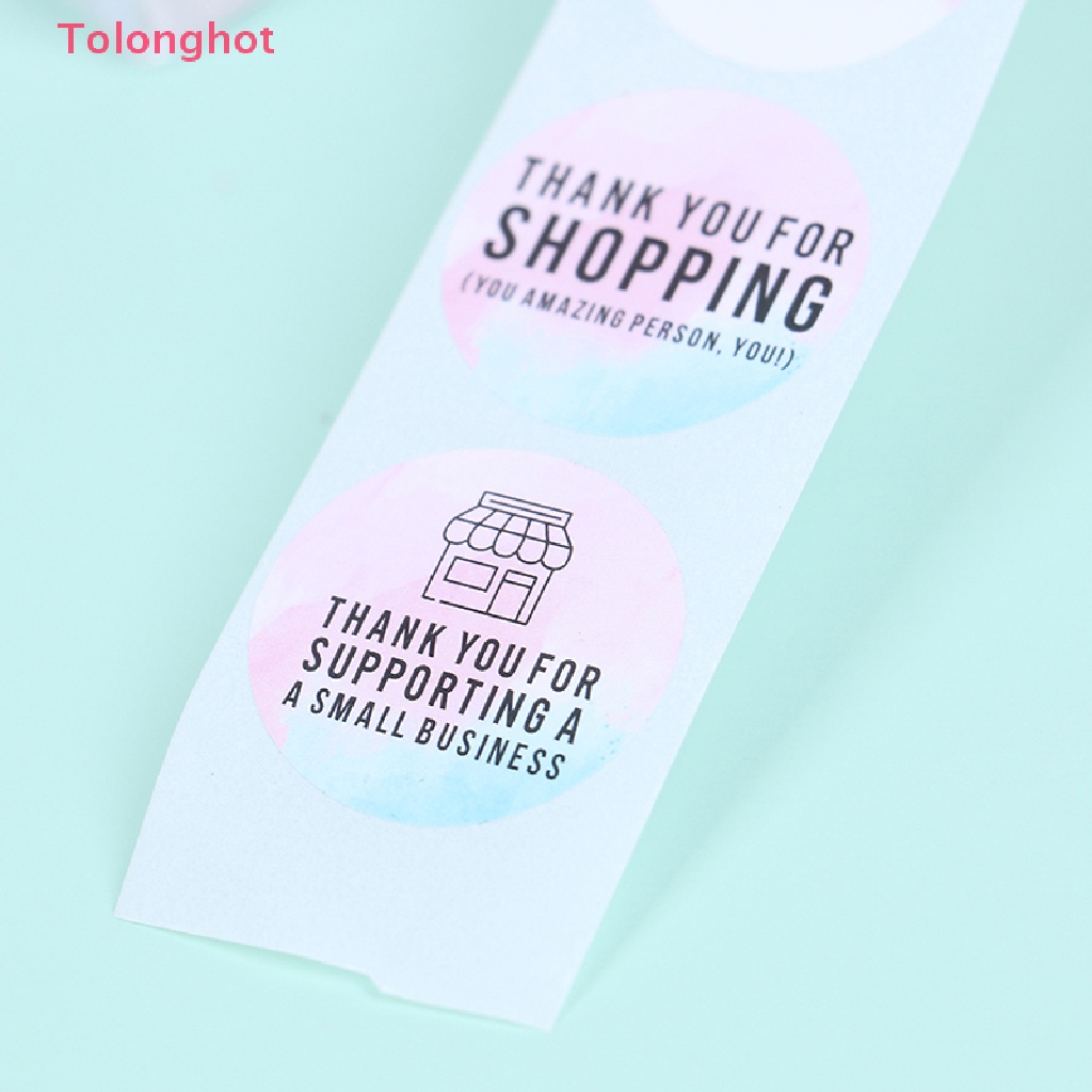 Miếng Dán In Chữ Thank You Dùng Trang Trí Gói Hàng