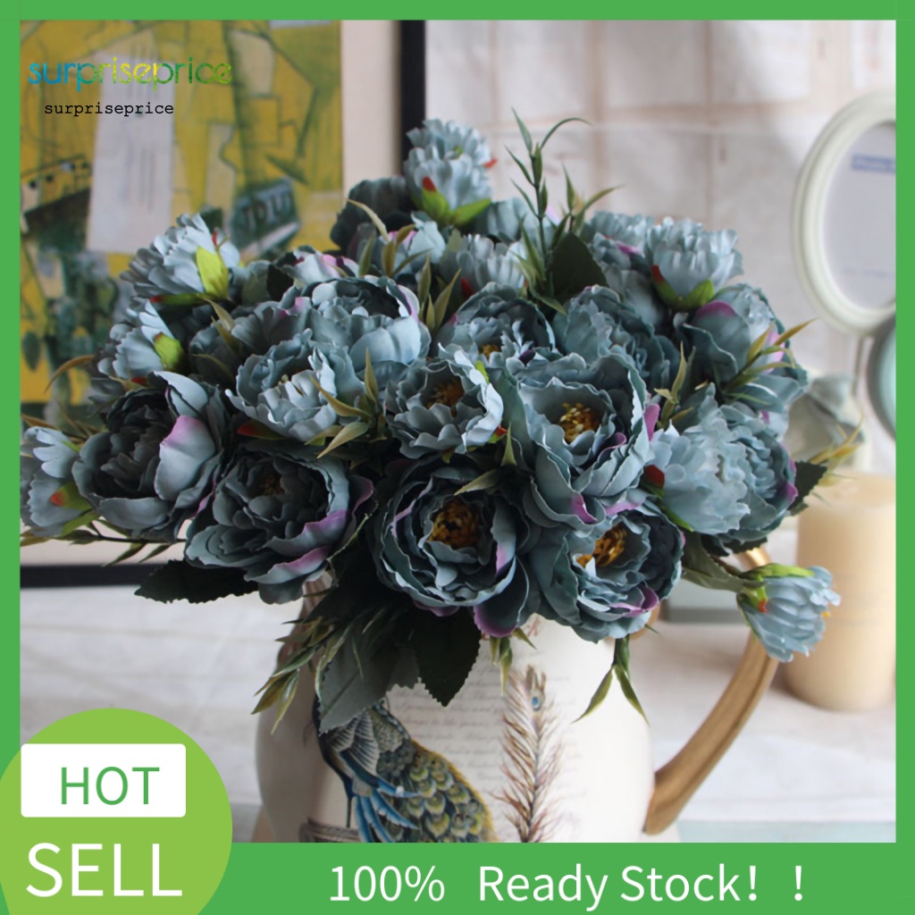 1 Bó 8 Bông Hoa Giả Sống Động Như Thật Dùng Trang Trí Phòng Ngủ / SPA