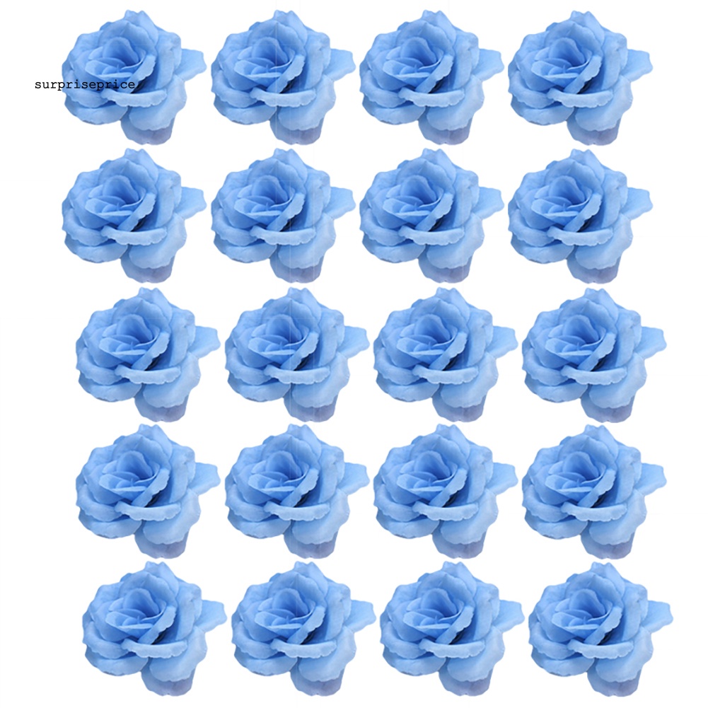 Set 20 Bông Hoa Hồng Vải 8cm Trang Trí Tiệc Cưới