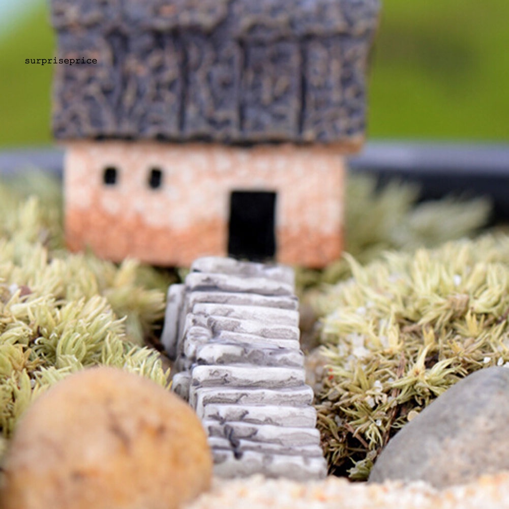 Set 2 Mô Hình Bậc Thang Mini Bằng Nhựa Resin Trang Trí Sân Vườn / Nhà Búp Bê DIY