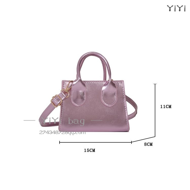 ✨Giảm Giá Hot Sale!✨Túi Da Đeo Chéo Mini Hình Vuông Màu Vàng / Bạc Phong Cách Hàn Quốc Độc Đáo Thời Trang Cho Nữ