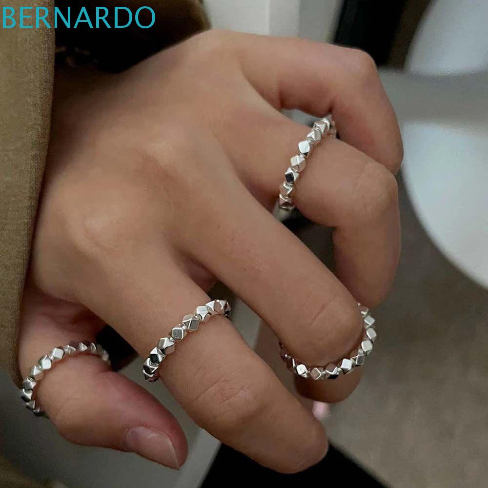 Nhẫn Hở Đính Hạt Hình Vuông Phong Cách Punk Hip Hop Thời Trang Cho Nữ