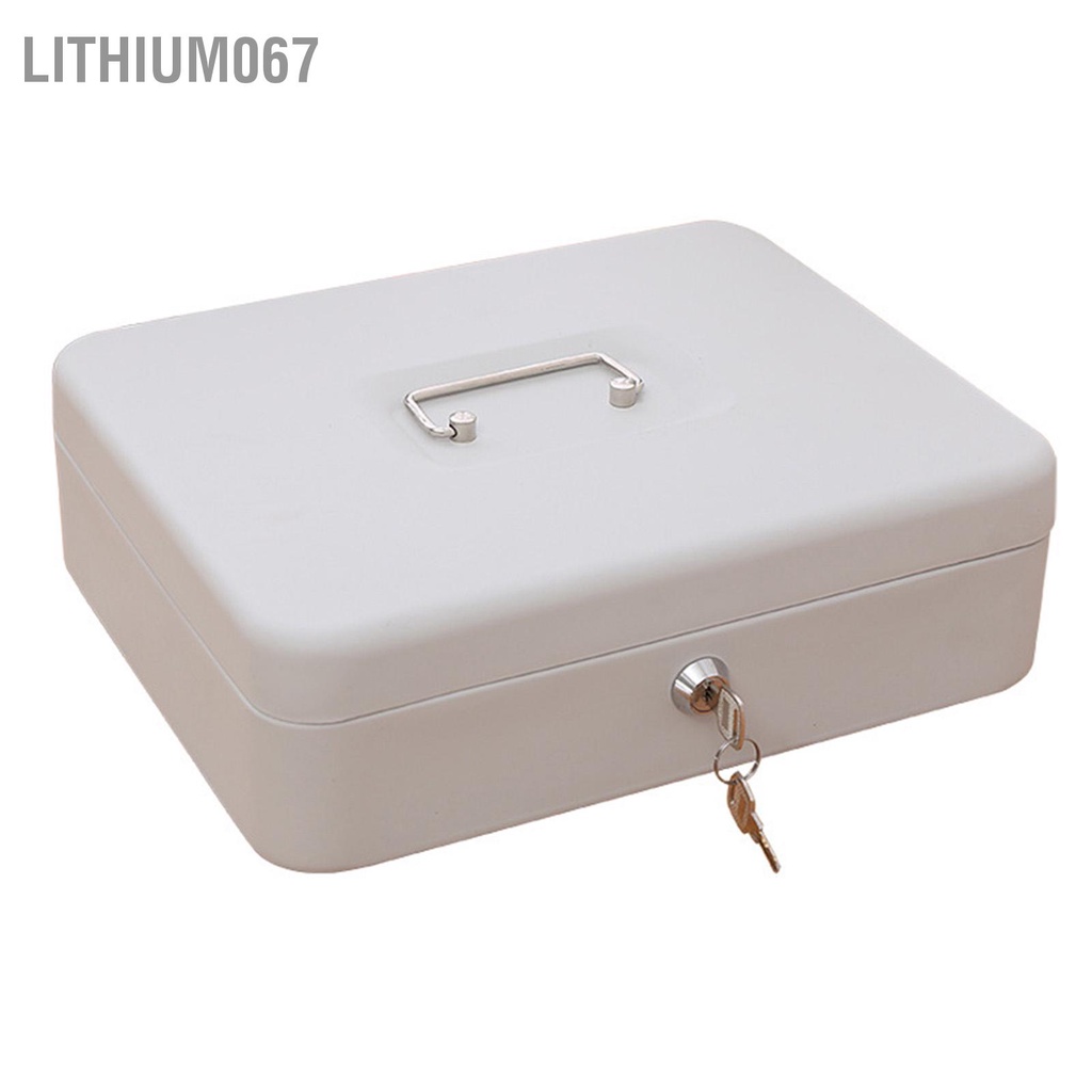 Lithium067 Hộp đựng tiền nhỏ có khóa Nhiều ngăn Mở hộp di động bằng thép không gỉ tay cầm