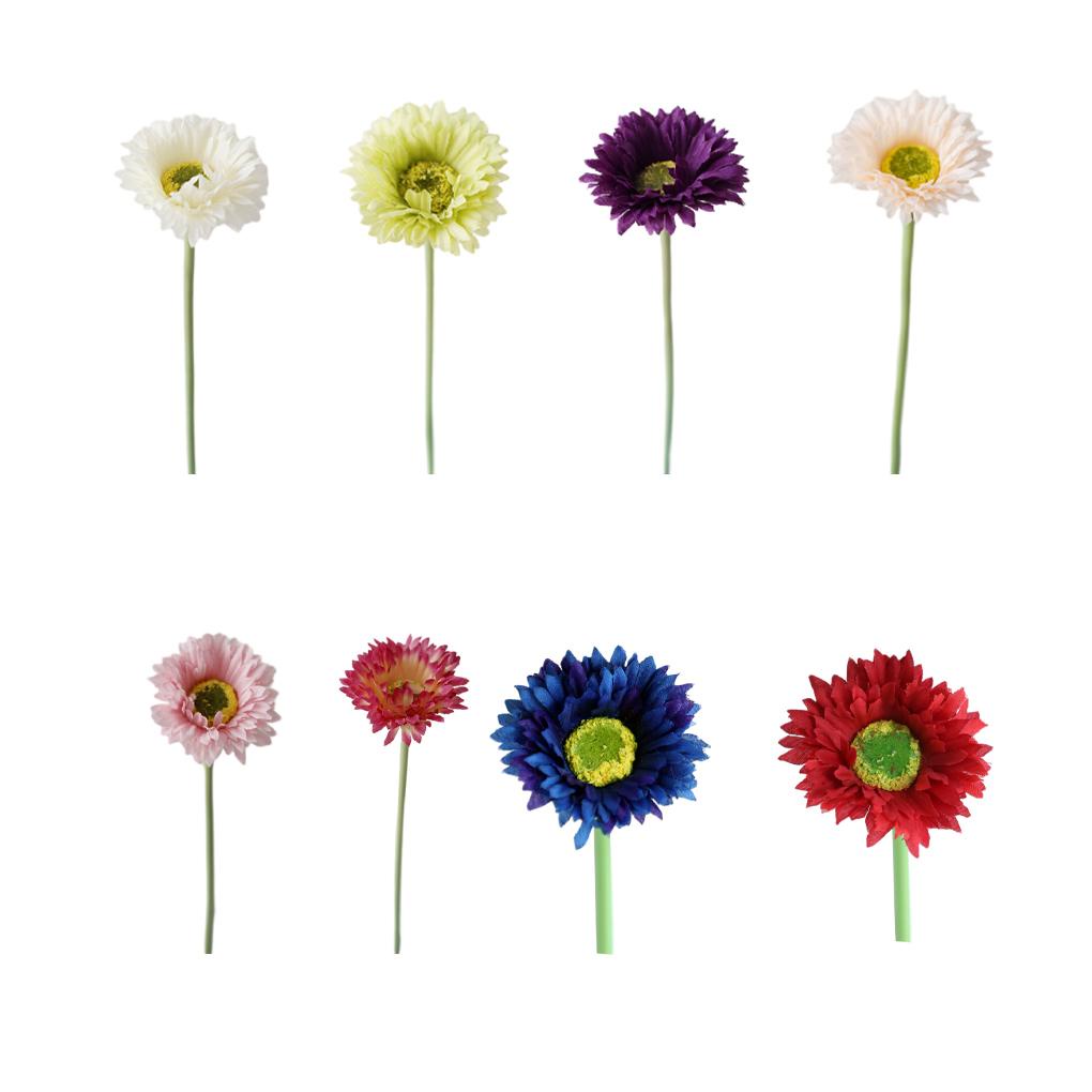 Set 10 Cây Gerbera Nhân Tạo Mini Không Mùi Dùng Để Trang Trí Vườn DIY