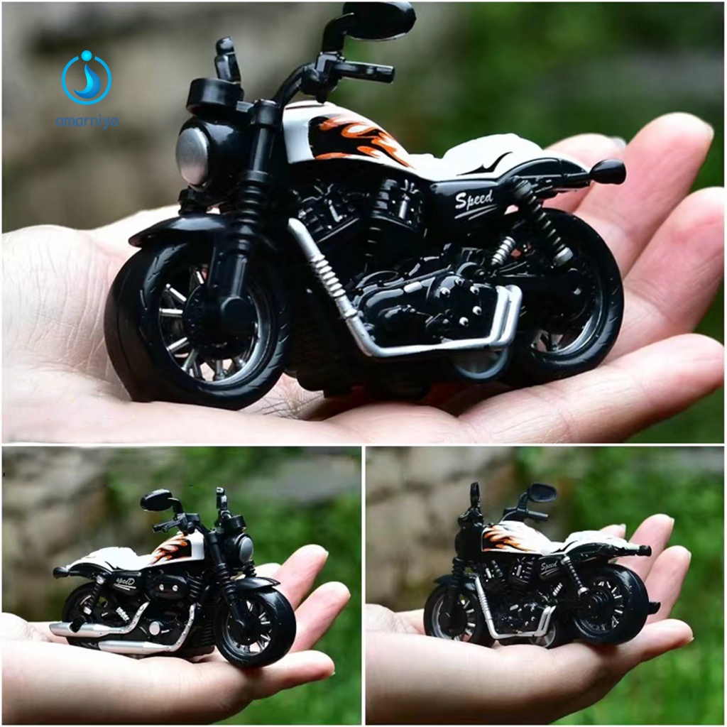 Mô Hình Xe Mô Tô Đồ Chơi Kéo Sau Lưng Cho Bé Trai