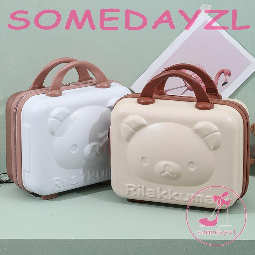 Túi Đựng Đồ Dùng Vệ Sinh Khóa Mật Khẩu Họa Tiết Gấu Rilakkuma Nhỏ Gọn Tiện Dụng Ốp