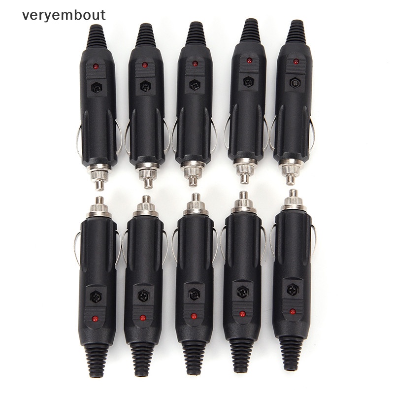 Set 5 Đầu Nối Ổ Cắm Và Cầu Chì Đèn LED Đỏ 12V Mới Cho Xe Hơi