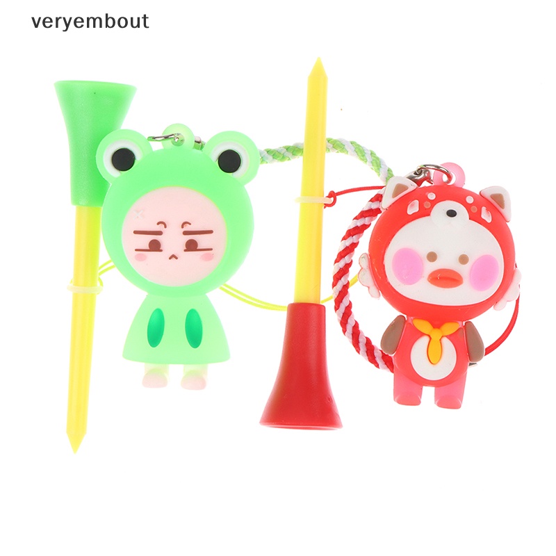 Giá Đỡ Bóng Golf Bằng Cao Su Họa Tiết Hoạt Hình Kèm Đèn Led Chống Mất Tiện Dụng