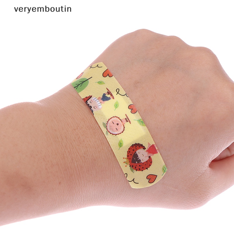 Bộ 120 Miếng Dán Vết Thương Thoáng Khí Chống Thấm Nước Họa Tiết Hoạt Hình Cho Bé