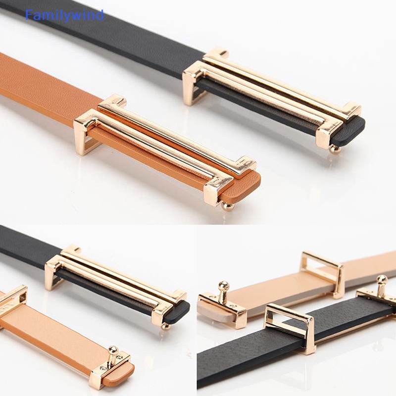 Thắt Lưng Da Bản Nhỏ Khóa Kim Loại Thời Trang Cho Nữ