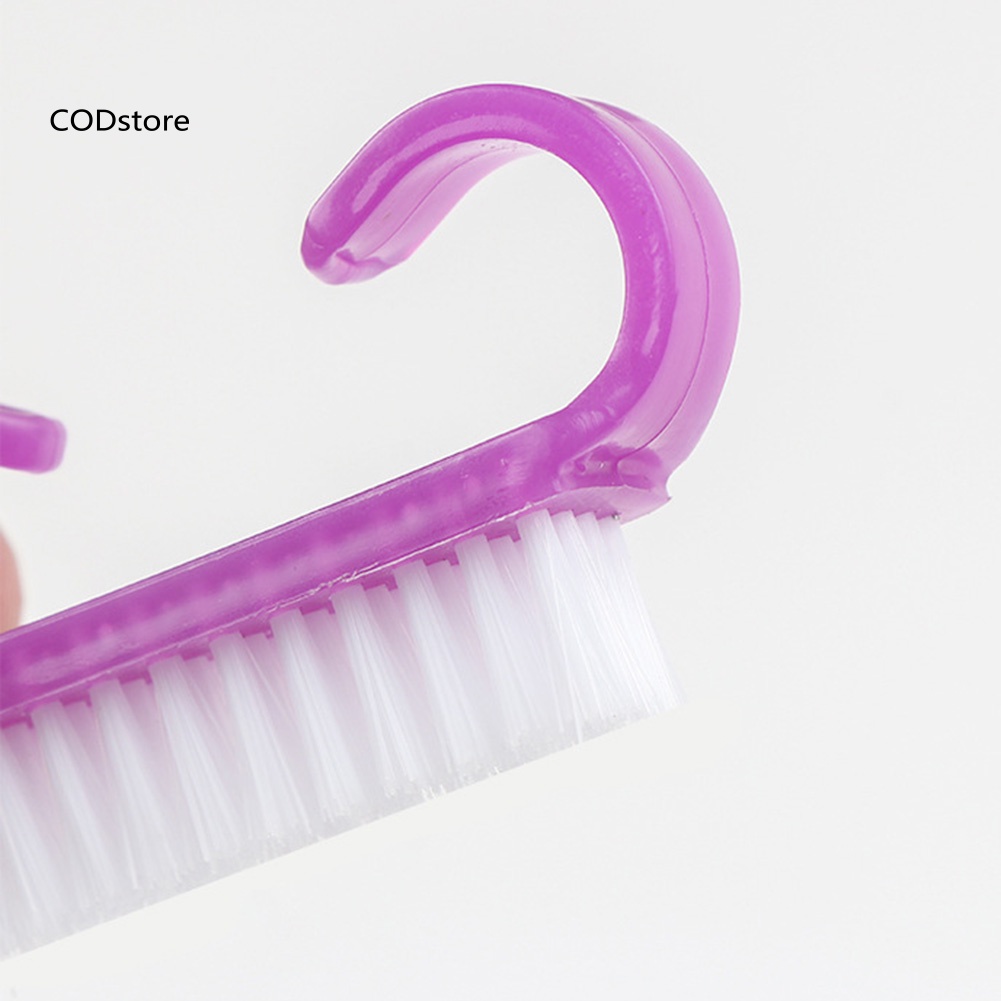 Cọ Nhựa KDC Hình Sừng Nhỏ Làm Sạch Bụi Cho Móng Tay