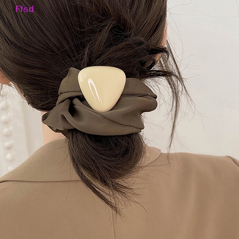 Dây Cột Tóc Đuôi Ngựa Cỡ Lớn Đính Nơ Hoa Chất Lượng Cao Cho Nữ