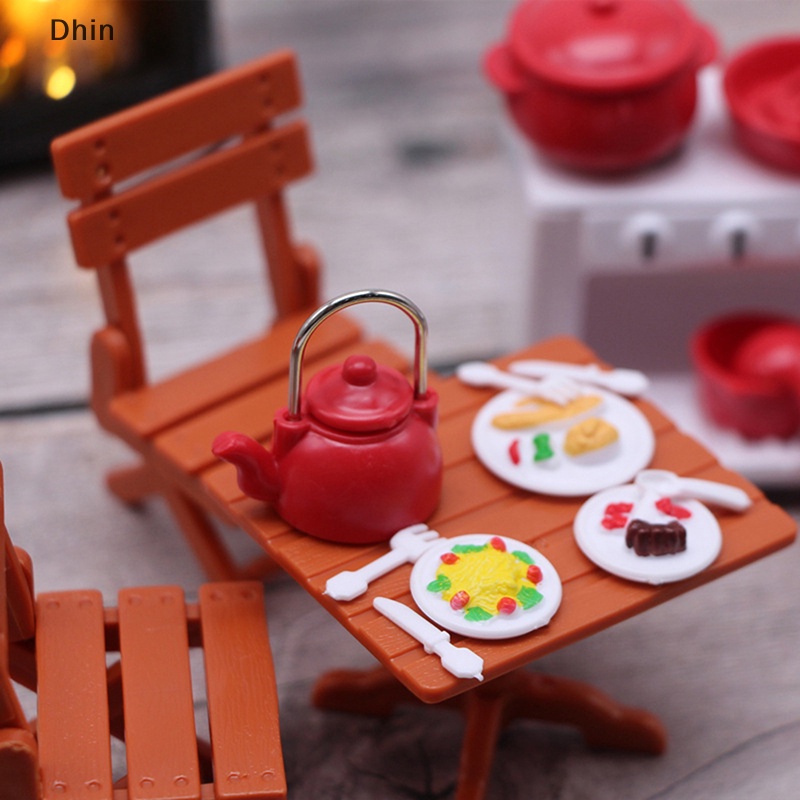 1 Bộ Bàn Ghế Nhà Bếp Trang Trí Nhà Búp Bê DIY