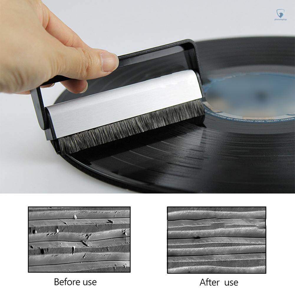 Bàn Chải Đĩa Vinyl Bằng Sợi Carbon Mềm Chống Tĩnh Điện Vệ Sinh Máy Hát Đĩa