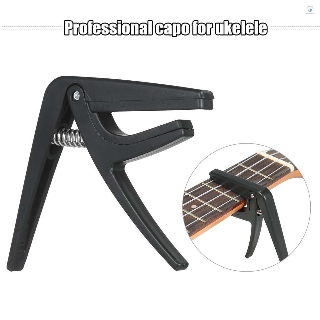 Kẹp Capo Bằng Nhựa Và Thép Màu Đen Thay Thế Nhanh Chóng Chuyên Nghiệp Cho Đàn Ukulele