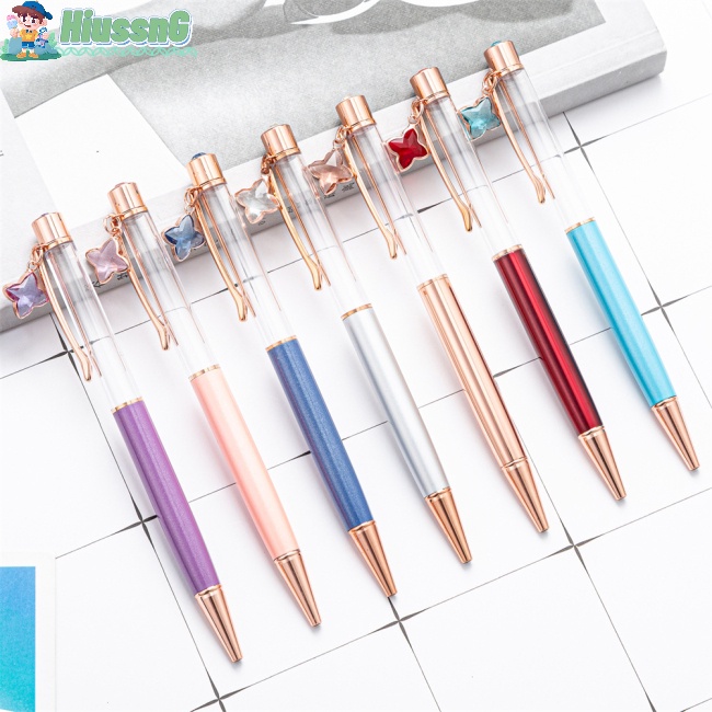 Bút Bi Rỗng Hình Cỏ Bốn Lá Nổi Cho Học Sinh Diy