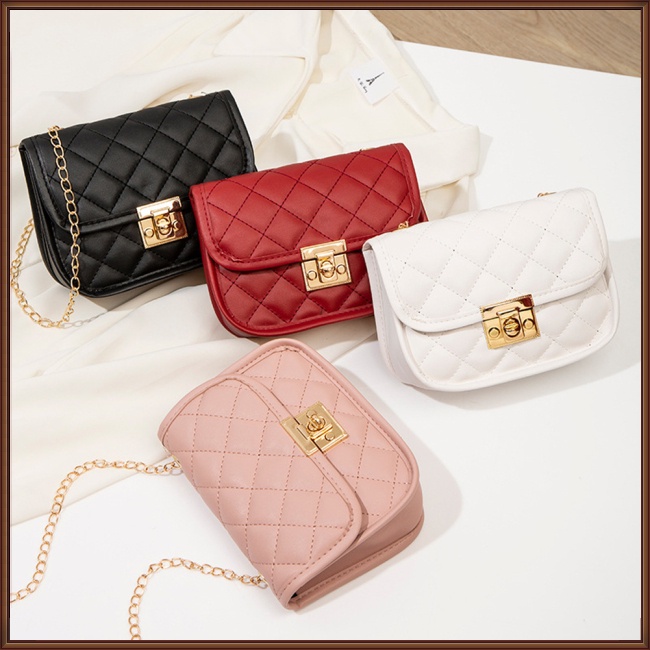 Túi Đeo Chéo Da Pu Dây Mắt Xích Mềm Thoải Mái Có Thể Điều Chỉnh Thời Trang Cho Nữ