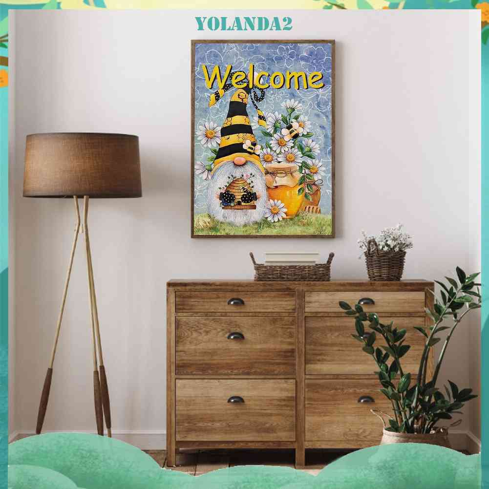 Bộ Tranh Đính Đá 5D Tự Làm Toàn Diện Hình Hoa Cúc Goblin Trang Trí Tường