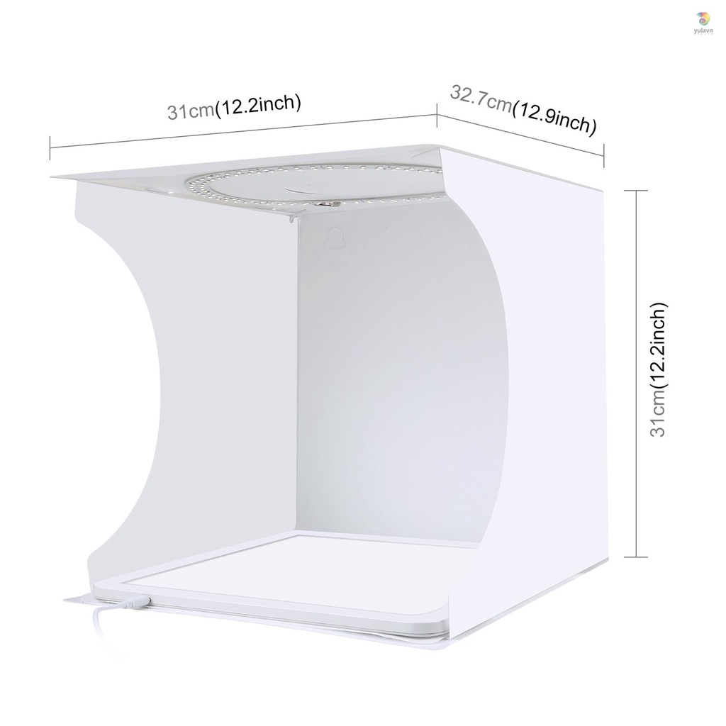 Hộp Đèn LED Gấp Được PULUZ PKT3201 31 * 32.7 * 31cm Kèm 6000K-6500K Kết Nối USB