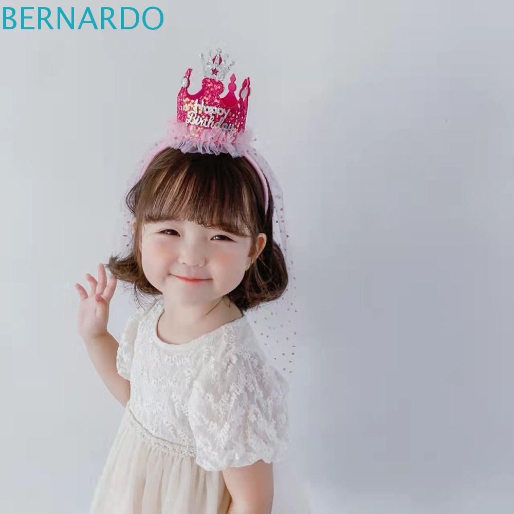 Băng Đô Cài Tóc Hình Vương Miện Đính Kim Sa Lấp Lánh Cho Bé Gái