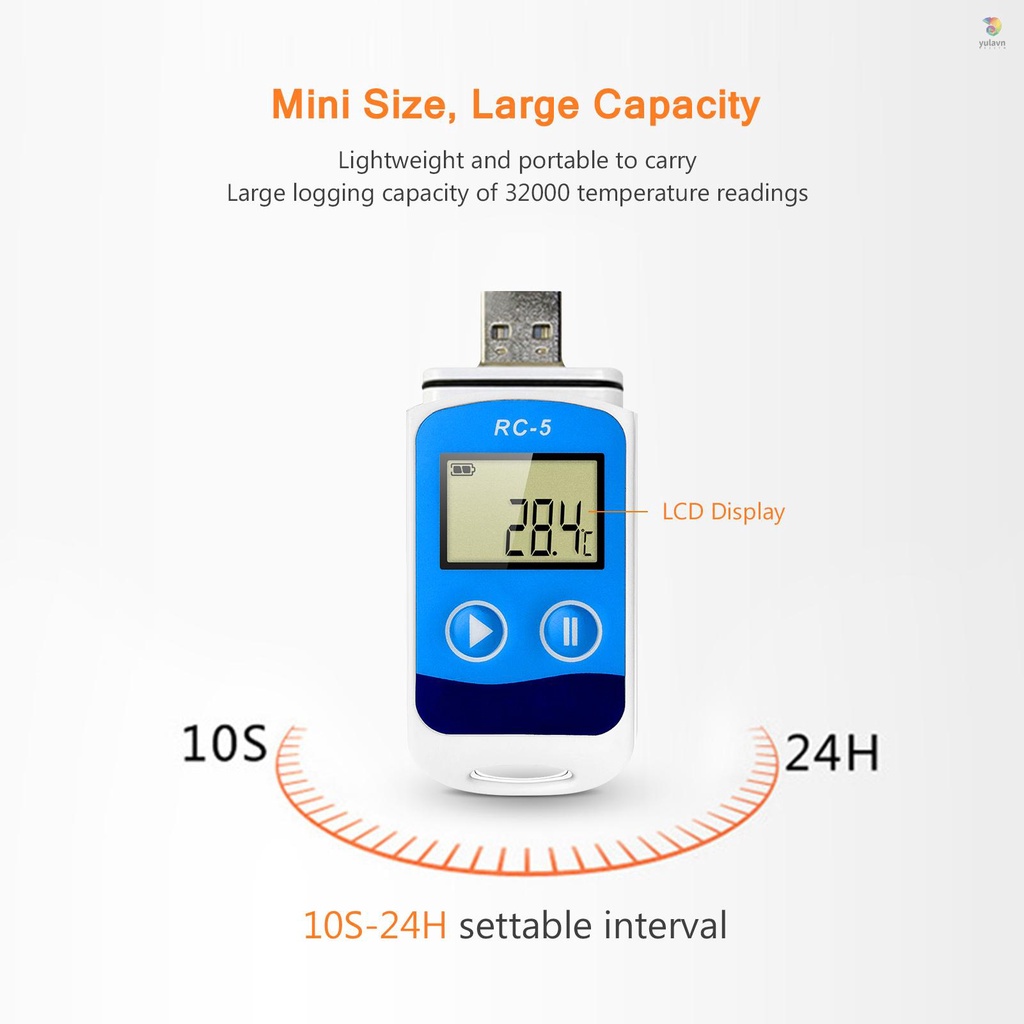Dây Cáp Dữ Liệu USB Độ Chính Xác Cao Có Màn Hình LCD Hiển Thị 32000 Điểm Chống Nước IP67