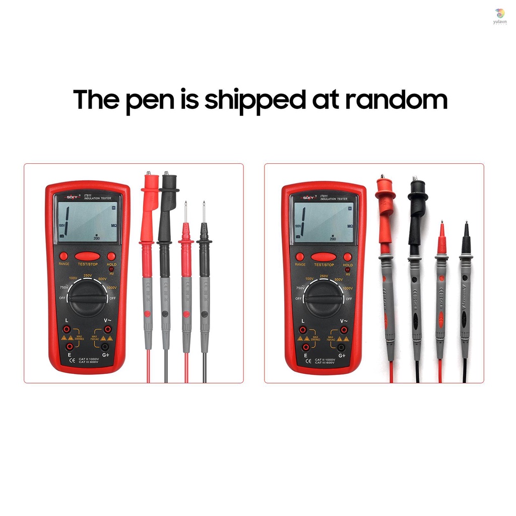 Đồng Hồ Đo Điện Trở Cách Nhiệt Kỹ Thuật Số Tự Động Chính Xác Cao 0.1M - 2000M