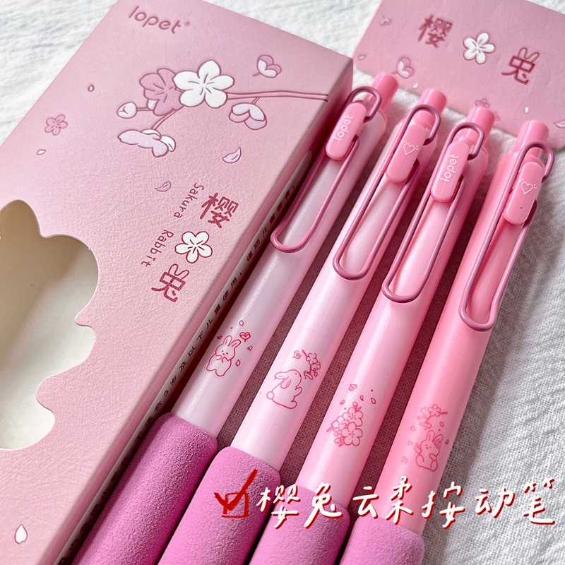 Set 4 Bút Bi Mực Đen / Cà Phê Matcha Ngòi 0.5mm Sáng Tạo